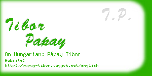 tibor papay business card